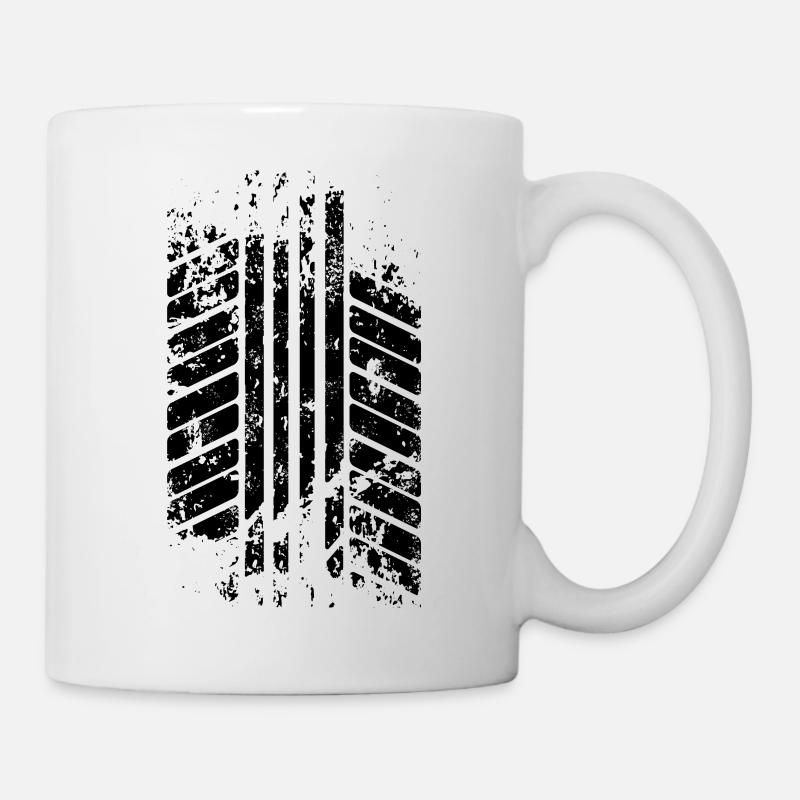 Reifenspur - Tasse - Weiß