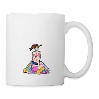 Nichts anzuziehen Freundin Shoppen Einkaufen Kleid - Tasse - Weiß - Rechts