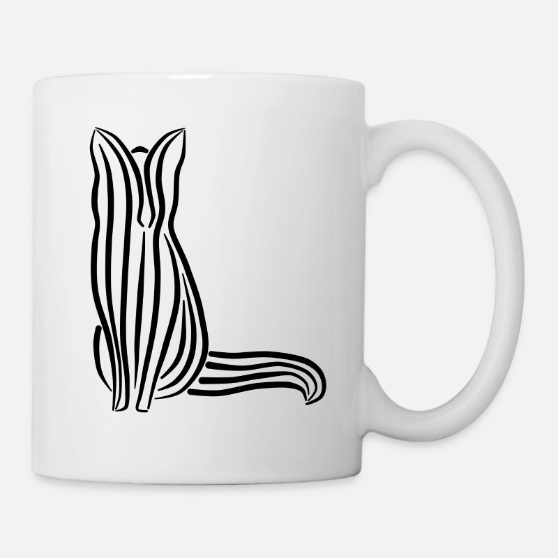 Fuchs lineart Rotfuchs tierlieb Polarfuchs geschen - Tasse - Weiß