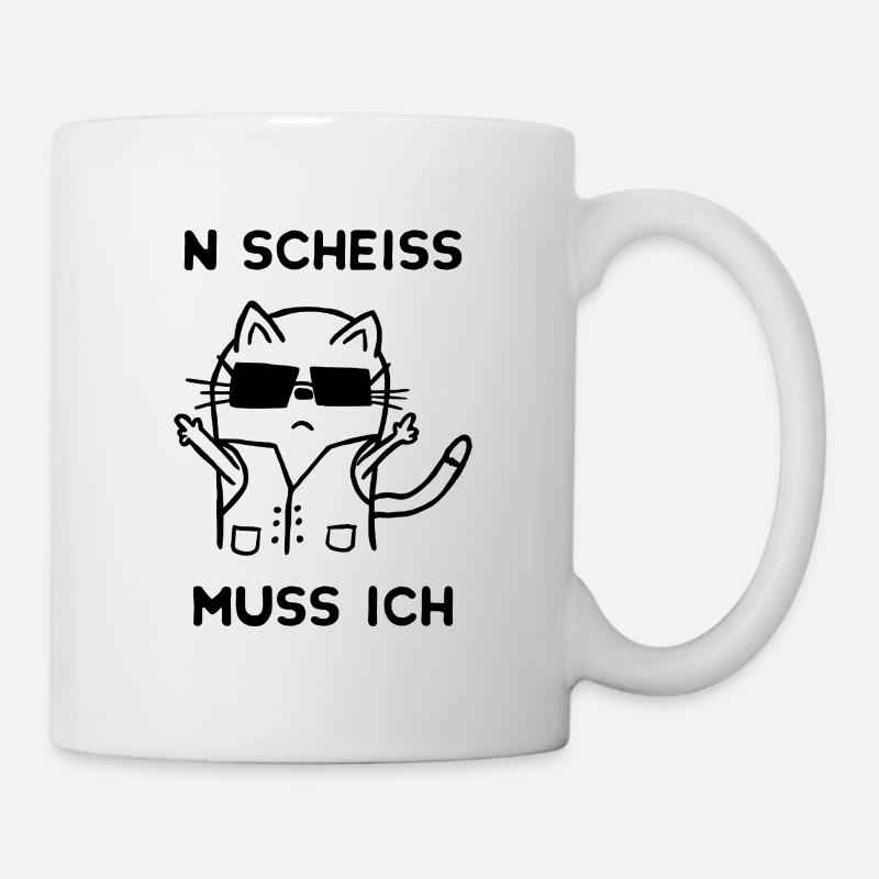 Chat Chats Drôle Fun Coquine Doigt Au Milieu Cool - Mug blanc - blanc