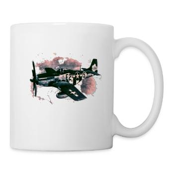 Kampfflugzeug - Tasse - Weiß - Rechts