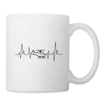 Hubschrauber Herzschlag Beat Pulse - Tasse - Weiß - Rechts