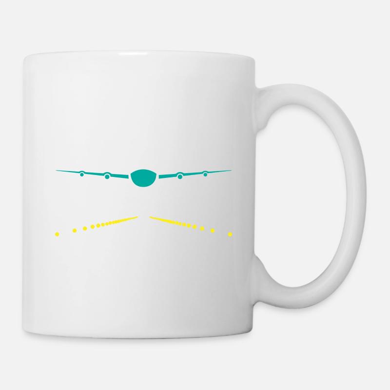 Flugzeug landet - Tasse - Weiß