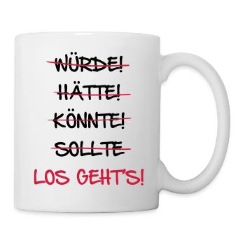 Allez-y, lancez-vous - Mug blanc - blanc - Droite