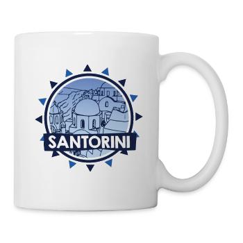 Santorini - White Houses City Greece Shirt - Mug - white - Right