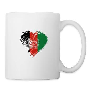 Grungy I Love Afghanistan Heart Flag - Mug - white - Right