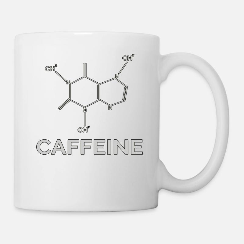 Molécule de caféine - Mug blanc - blanc