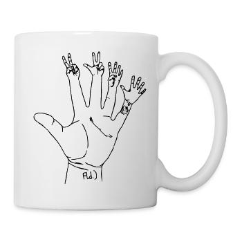 Floluxdef.de Händehand - Tasse - Weiß - Rechts