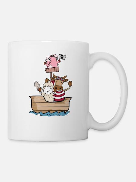Piratenschiff - Tasse - Weiß