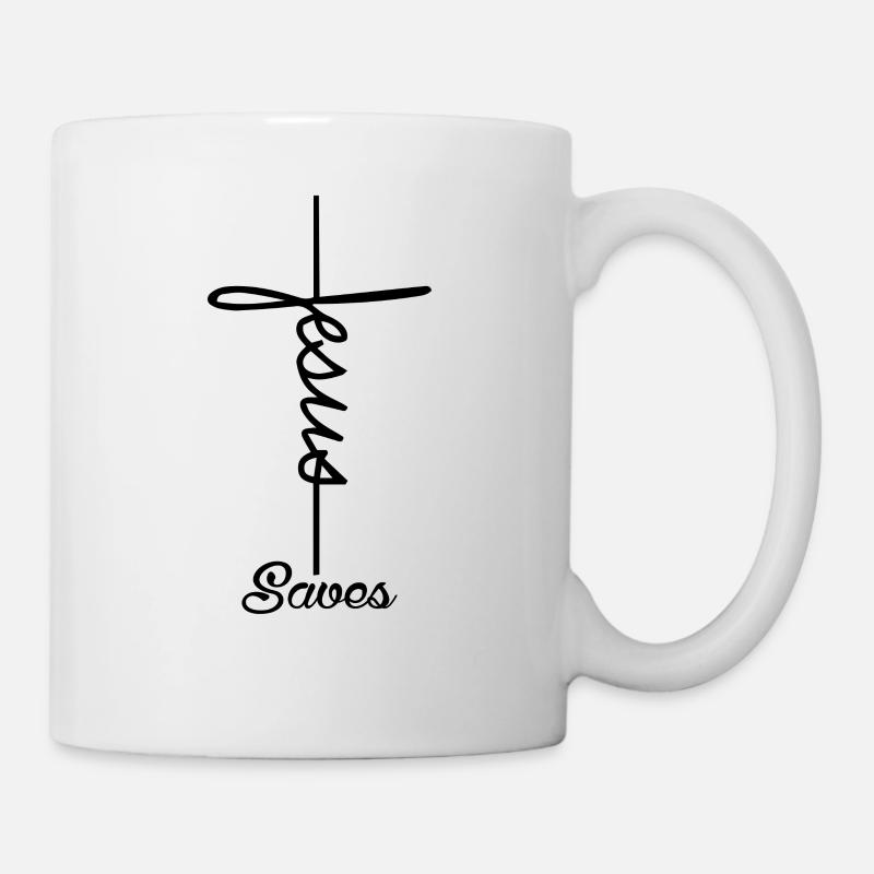 Jésus sauve un don chrétien - Mug blanc - blanc