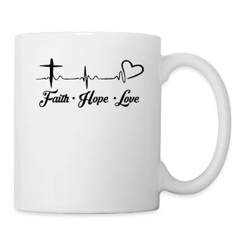 Cross Faith Hope Love Christianity Christ Child - Mug - white - Right