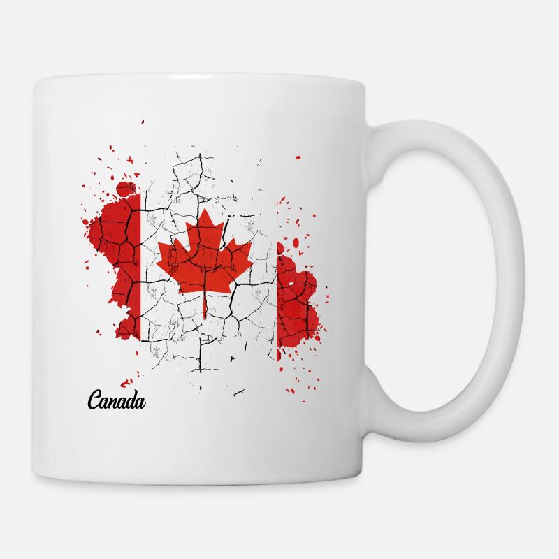 État du Canada | Cadeau Canada éclaboussures couleur - Mug blanc - blanc