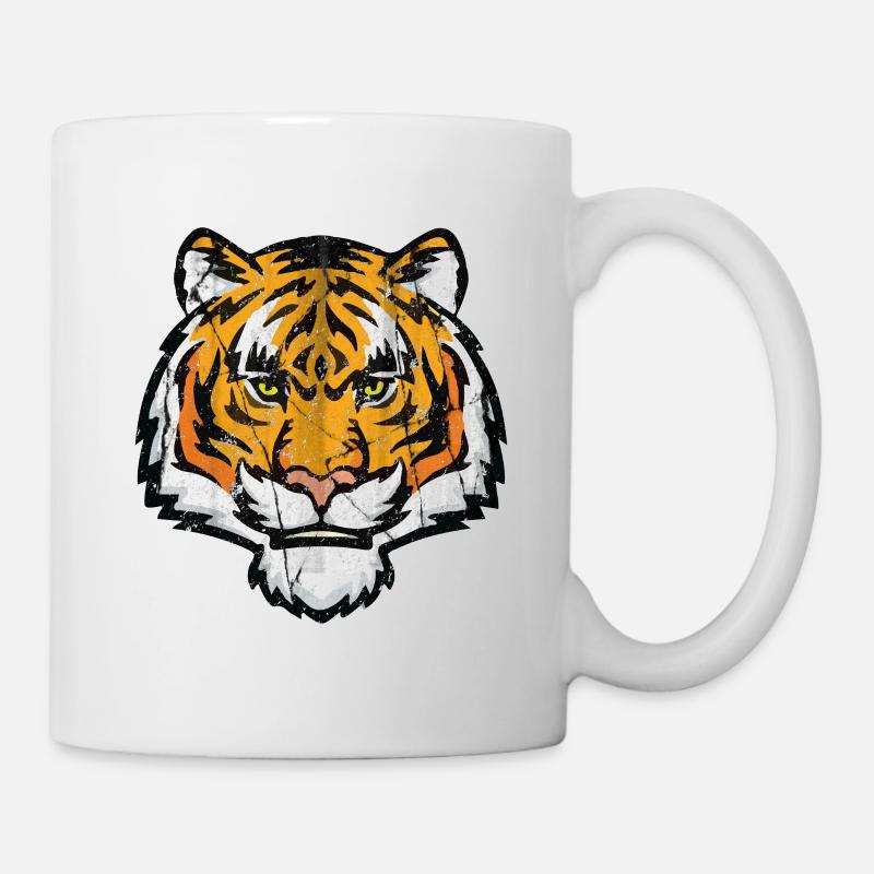Tiger Tiger Tiger - tiger head - Mug - white