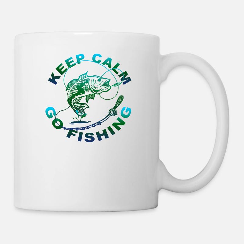 Cadeau pêcheur pêche pêcheur ange pêcheur - Mug blanc - blanc