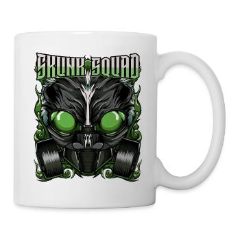 Skunk Squad Gas Mask Abstract Cadeau de Skunk - Mug blanc - blanc - Droite