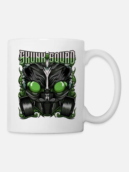 Skunk Squad Gasmaske Abstrakt Stinktier Geschenk - Kop/krus - hvid