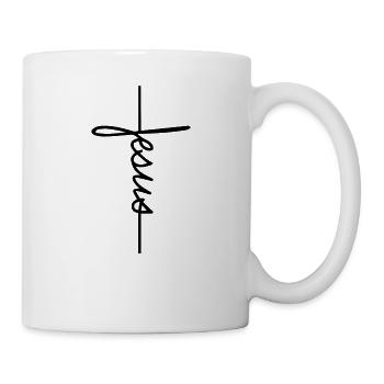 Jesus Bibel Geschenkidee - Tasse - Weiß - Rechts