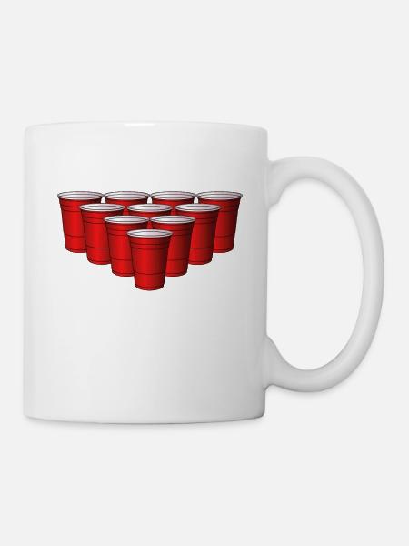 Beer Pong 10 Cups - Tasse - Weiß