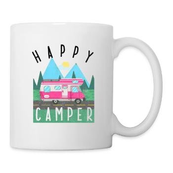 Happy Camper Camp Trailer park the Motorhome gift - Mug - white - Right
