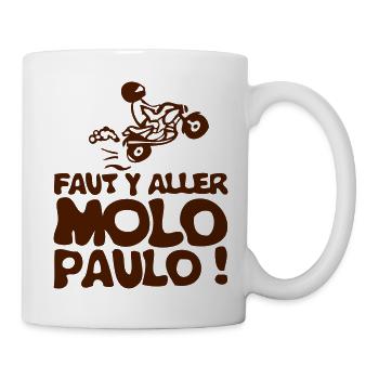 muss molo paulo Motorrad Begriff yaller - Tasse - Weiß - Rechts