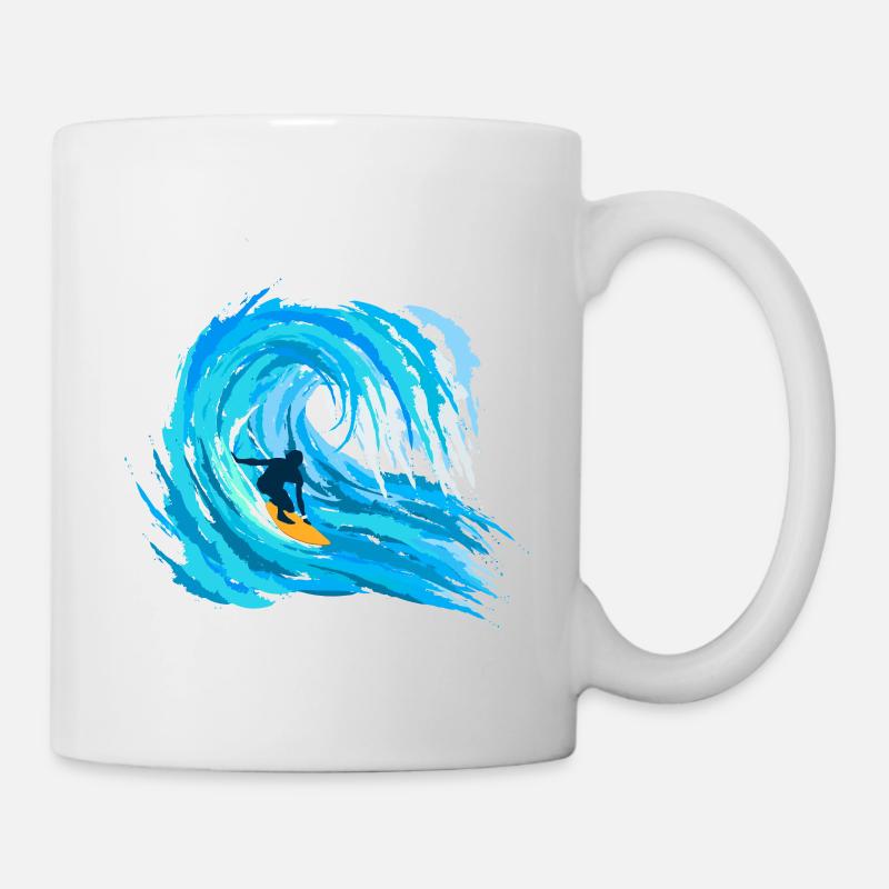 Surfers Silhouette - Surfer - Mug - white