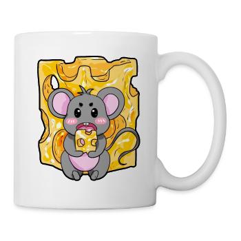 Mouse Cheese Cartoon Gift Mouse - Mug - white - Right