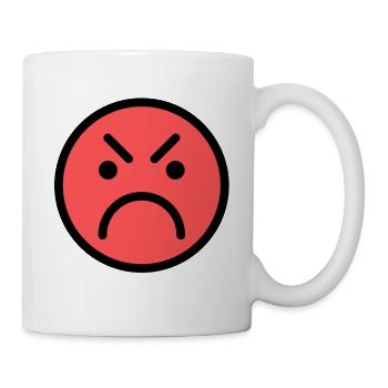 Smiley Face Red Angry Face - Mug - white - Right