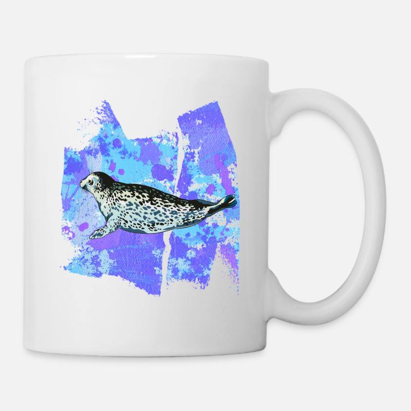 Robbe robben Seerobbe T Shirt - Tasse - Weiß