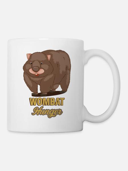 Fettes Wombat hat Hunger - Limited Edition - Tasse - Weiß