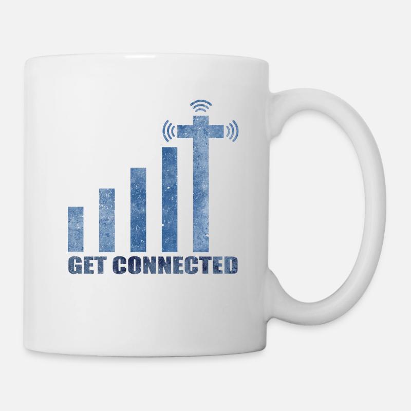 Se connecter Cross | Wlan Church Saint Gift - Mug blanc - blanc