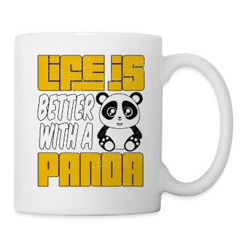 Panda Baby Geschenk Süßes Bärchen zum knuddeln - Tasse - Weiß - Rechts