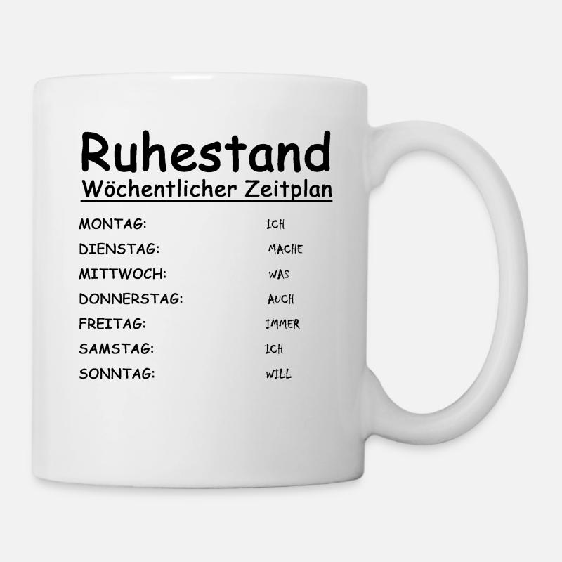 retraite horaire hebdomadaire - Mug blanc - blanc
