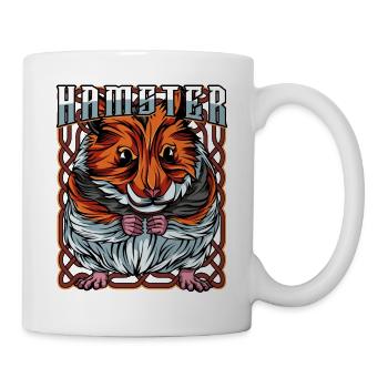 Trendy Hamster Haustier Nagetier Maus Geschenk - Tasse - Weiß - Rechts