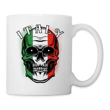 Italienischer Totenkopf | Italien Patriot Geschenk - Tasse - Weiß - Rechts