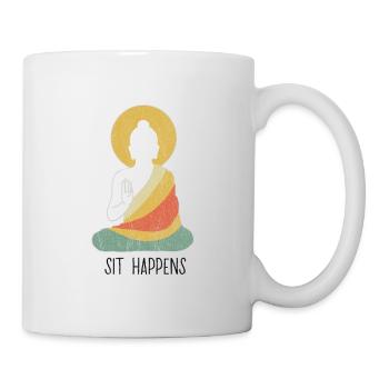 Bouddha drôle bouddhisme méditation paix dharma zen - Mug blanc - blanc - Droite