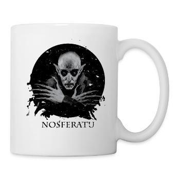 Nosferatu Vampire Classic Horror Black T-Shirt - Mug - white - Right