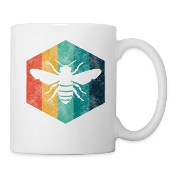 Biene Retro Imker - Tasse - Weiß - Rechts