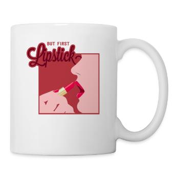 Lipstick Cosmetic Beautician Lip Makeup - Mug - white - Right