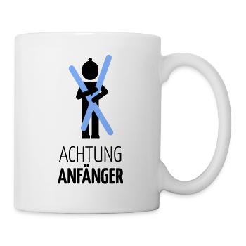 SKI-Anfänger! Lustiges Apres-Ski-Shirt - Tasse - Weiß - Rechts