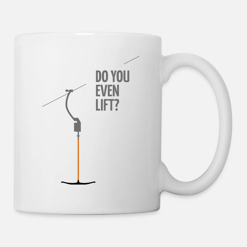 Téléskis Ankerlift Remorquage T-Bar Surface Lift - Mug blanc - blanc