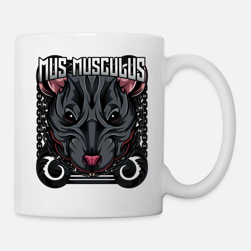 Mus Musculus | Hausmaus Maus Mäuschen Geschenk - Tasse - Weiß