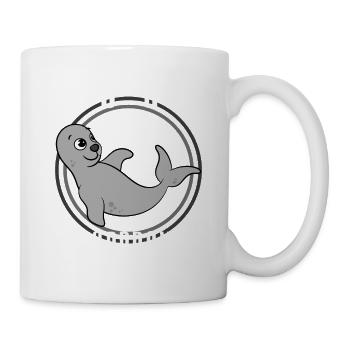 Awesome & Trendy Tshirt Designs Seal of approval - Mug - white - Right