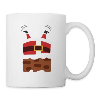 Weihnachtsmann Weihnachten Schornstein Hilfe - Tasse - Weiß - Rechts