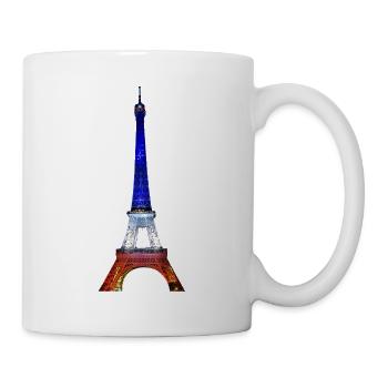 Eiffel Tower Paris France National Flag Souvenir - Mug - white - Right
