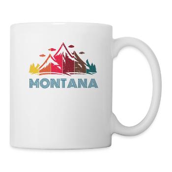 Retro Montana Design pour hommes femmes et enfants - Mug blanc - blanc - Droite