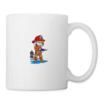 Volunteer firefighter dog firefighter gift - Mug - white - Right
