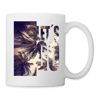 Lets Go To The Beach / Palmen / Let's Go / Sun - Tasse - Weiß - Rechts