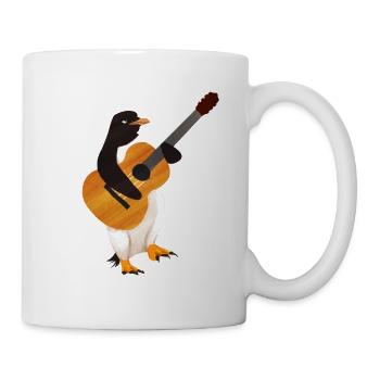 Guitare guitare acoustique Pingouin Cadeau enfants - Mug blanc - blanc - Droite