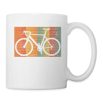 Road Bike Retro Colorful Bike Gift Idea - Mug - white - Right