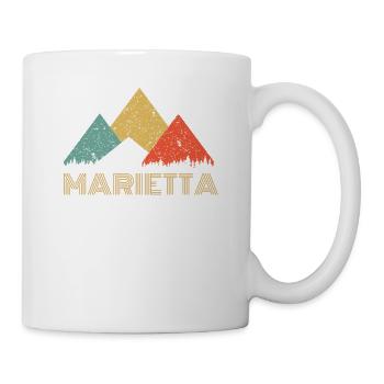 Retro City of Marietta Mountain Shirt - Mug - white - Right